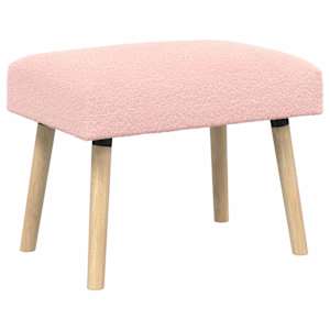 vidaXL pink &Uuml;ksv&auml;rviline Roosa 60 x 40 x 45 cm Boucl&eacute;