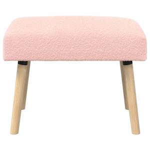 lavice Jednobarevný Růžová 60 x 40 x 45 cm Bouclé - obrázek 5