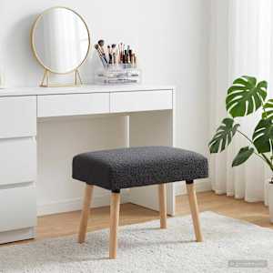 lavice Jednobarevný Tmavě šedá 60 x 40 x 45 cm Bouclé - obrázek 4