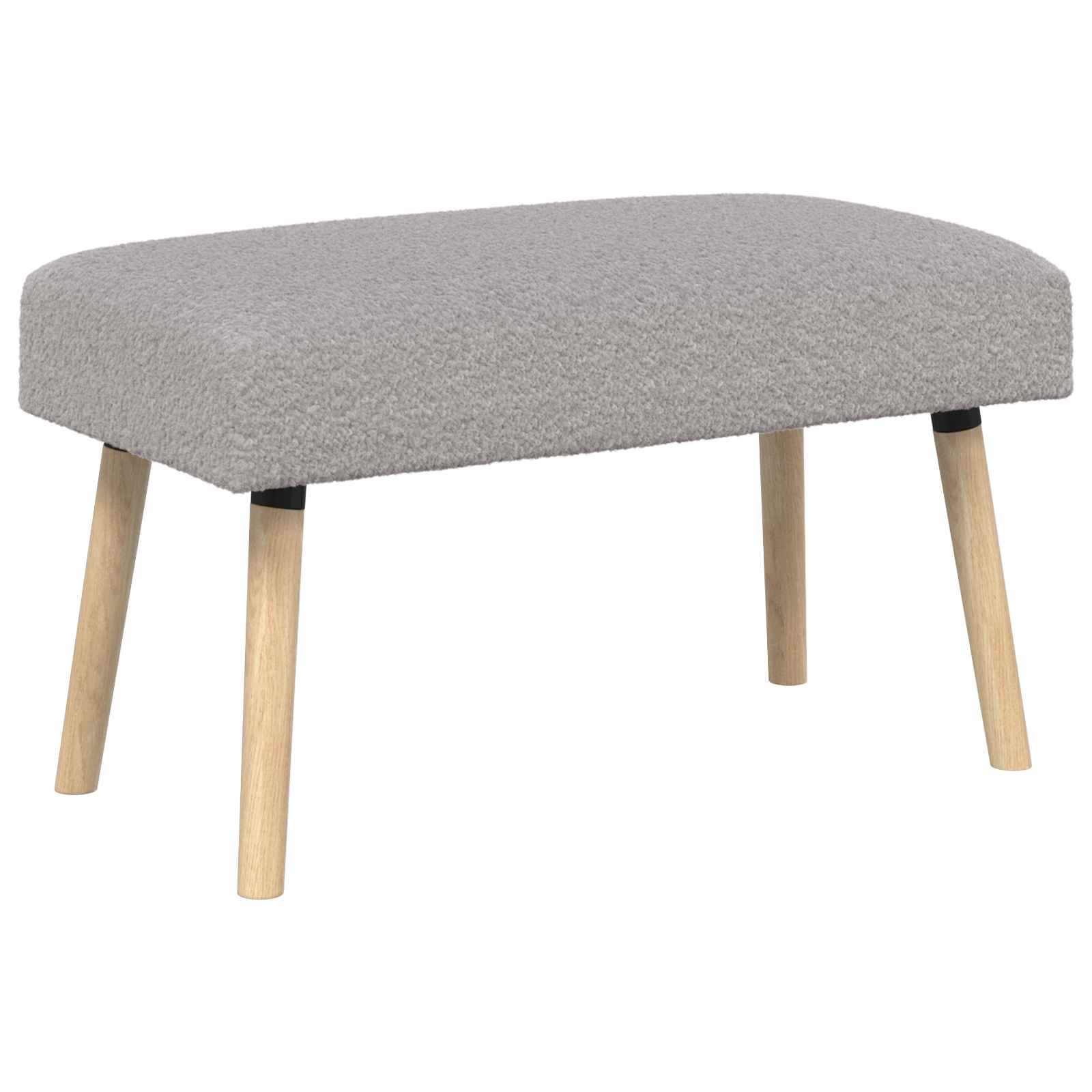 vidaXL bancă Simplu Gri deschis 80 x 40 x 46 cm Bouclé
