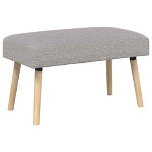 lavice Jednobarevný Světle šedá 80 x 40 x 46 cm Bouclé - obrázek 2