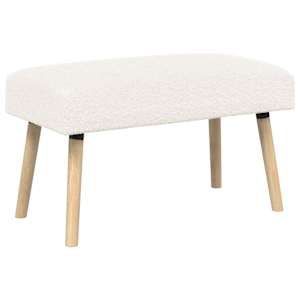 vidaXL pink &Uuml;ksv&auml;rviline Kreemjas 80 x 40 x 46 cm Boucl&eacute;