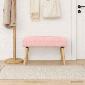 lavice Jednobarevný Růžová 80 x 40 x 46 cm Bouclé - obrázek 1