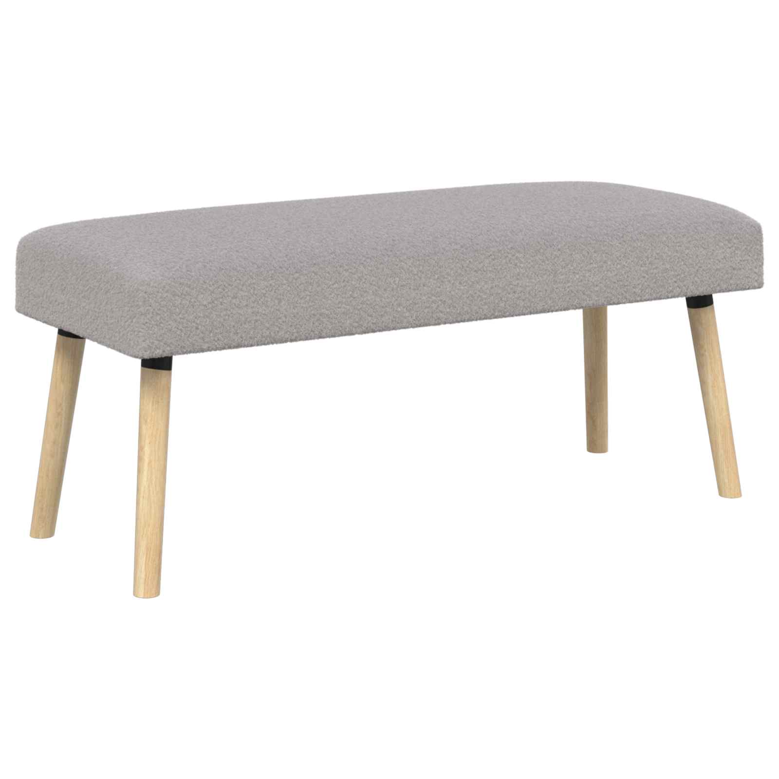 vidaXL bancă Simplu Gri deschis 110 x 40 x 46 cm Bouclé