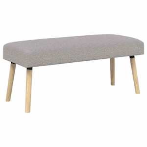 lavice Jednobarevný Světle šedá 110 x 40 x 46 cm Bouclé - obrázek 2