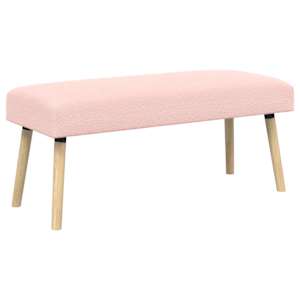 lavice Jednobarevný Růžová 110 x 40 x 46 cm Bouclé - obrázek 2