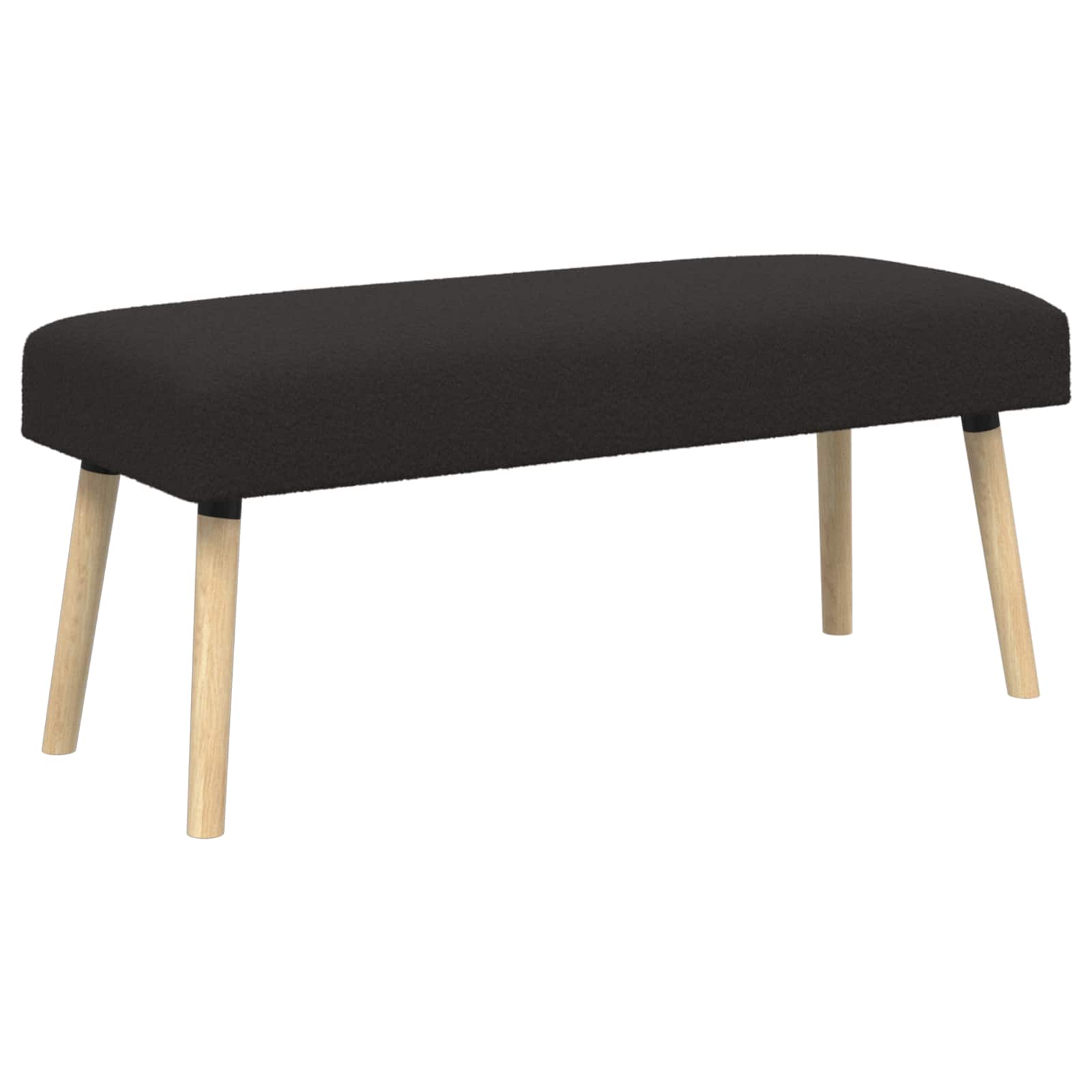 vidaXL bancă Simplu Negru 110 x 40 x 46 cm Bouclé