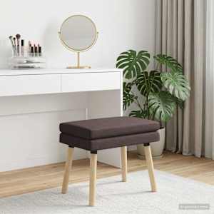 Dvouúrovňová lavice Tmavě hnědá 60 x 40 x 46 cm Textil - obrázek 4
