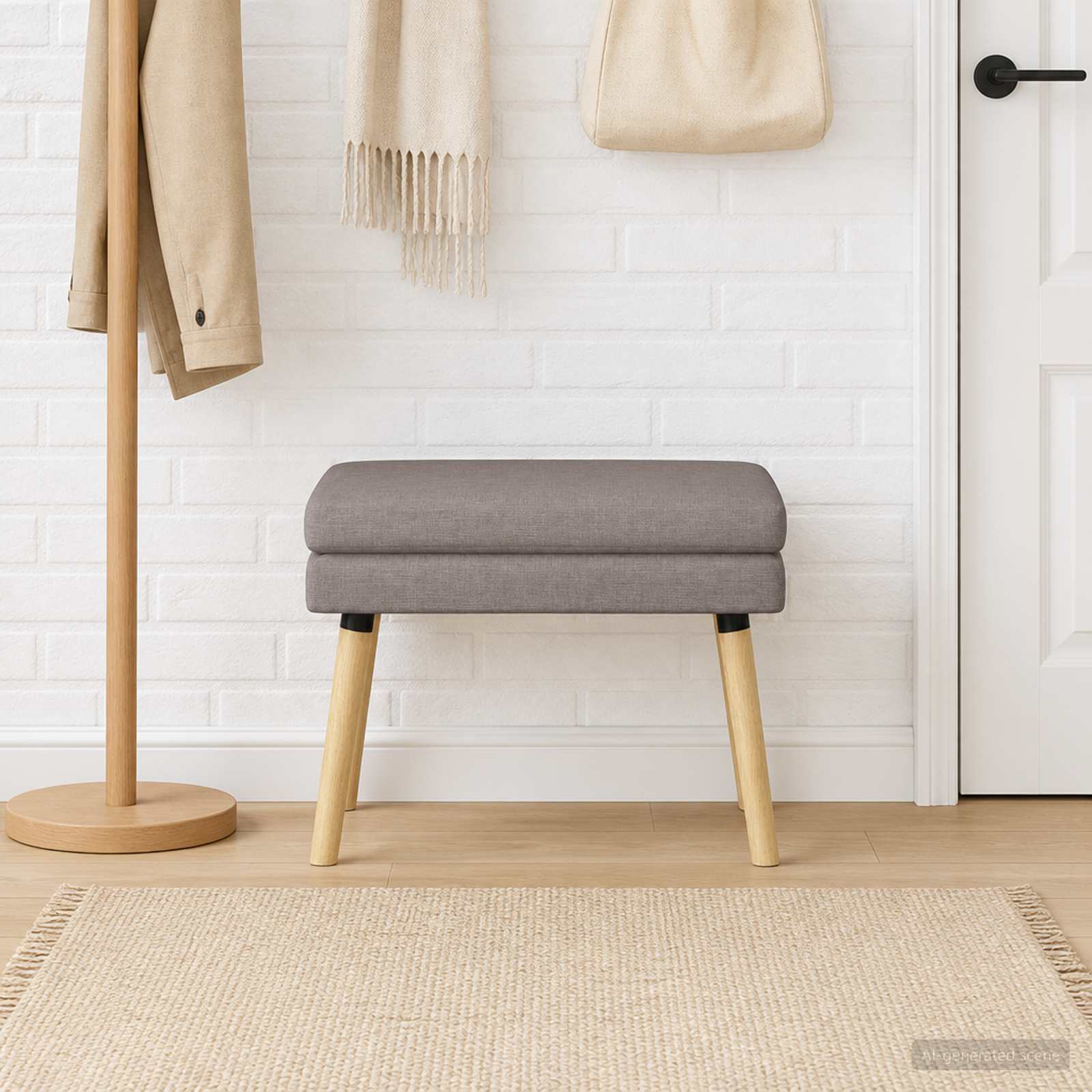 Διπλή Επίστρωση Πάγκος Taupe 60 x 40 x 46 εκ. Ύφασμα