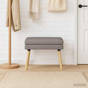 Dvouúrovňová lavice Taupe 60 x 40 x 46 cm Textil - obrázek 1
