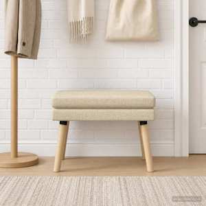 Dvouúrovňová lavice Krémová 60 x 40 x 46 cm Textil - obrázek 4