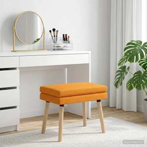 Dvouúrovňová lavice Tmavě žlutá 60 x 40 x 46 cm Textil - obrázek 1