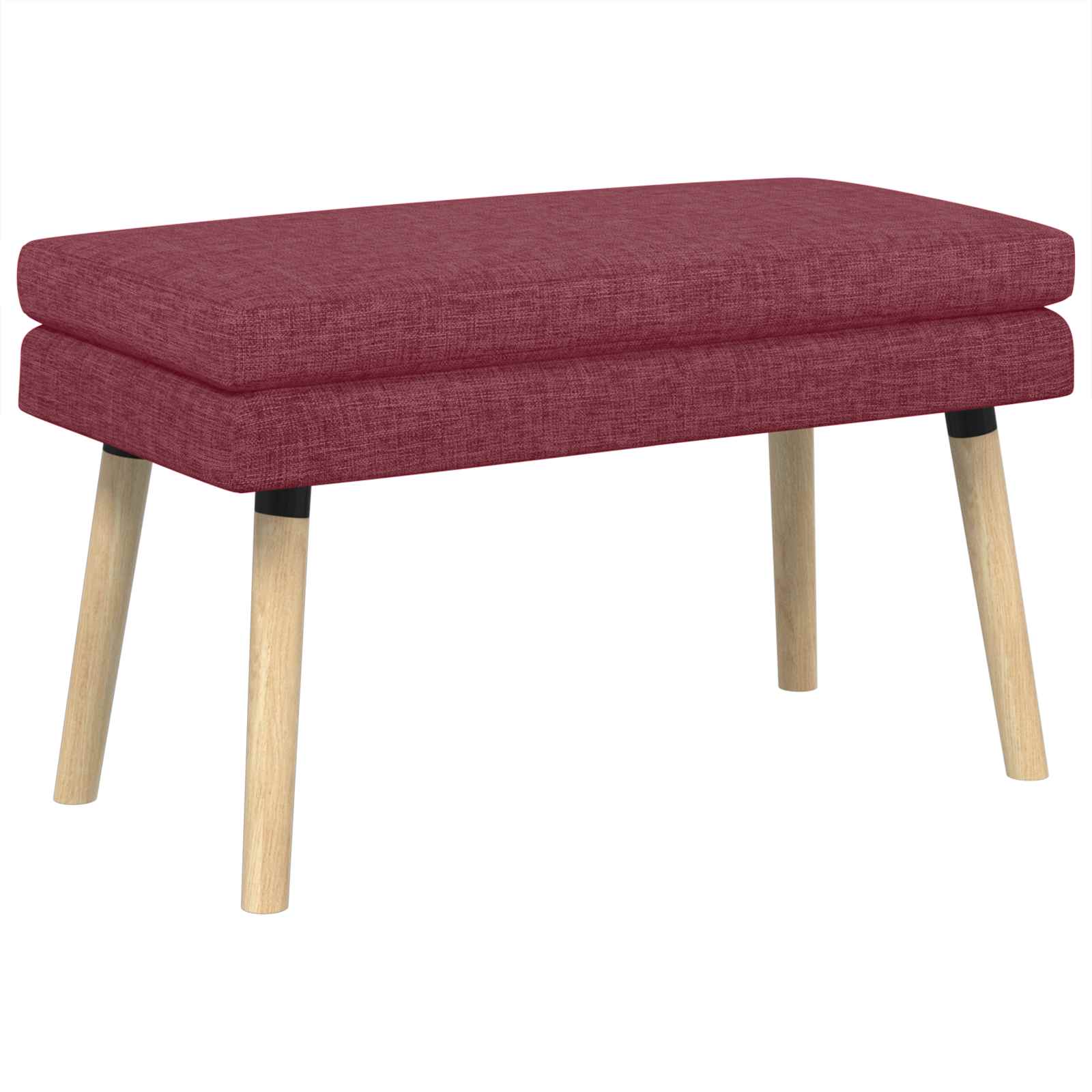 vidaXL Bancă cu două straturi Roșu Vin 80 x 40 x 47 cm Țesătură