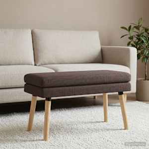 Dvouúrovňová lavice Tmavě hnědá 80 x 40 x 47 cm Textil - obrázek 1