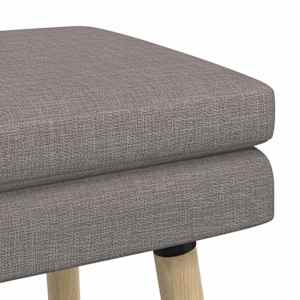 Dvouúrovňová lavice Taupe 80 x 40 x 47 cm Textil - obrázek 6