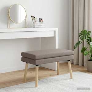 Dvouúrovňová lavice Taupe 80 x 40 x 47 cm Textil - obrázek 4