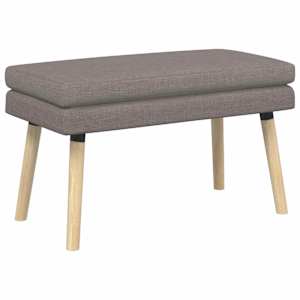 Dvouúrovňová lavice Taupe 80 x 40 x 47 cm Textil - obrázek 2