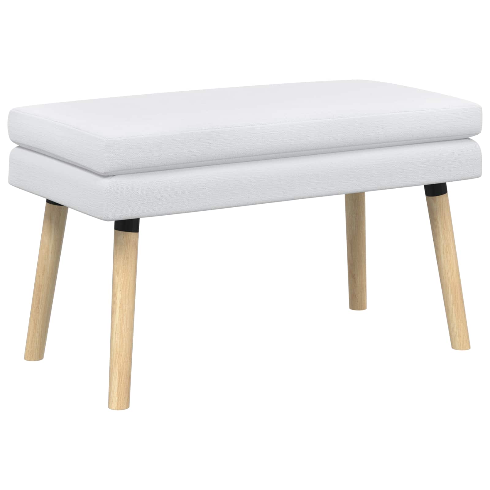 vidaXL Bancă cu două straturi Alb 80 x 40 x 47 cm Țesătură