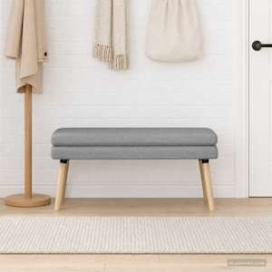 Dvouúrovňová lavice Světle šedá 110 x 40 x 47 cm Textil - obrázek 4