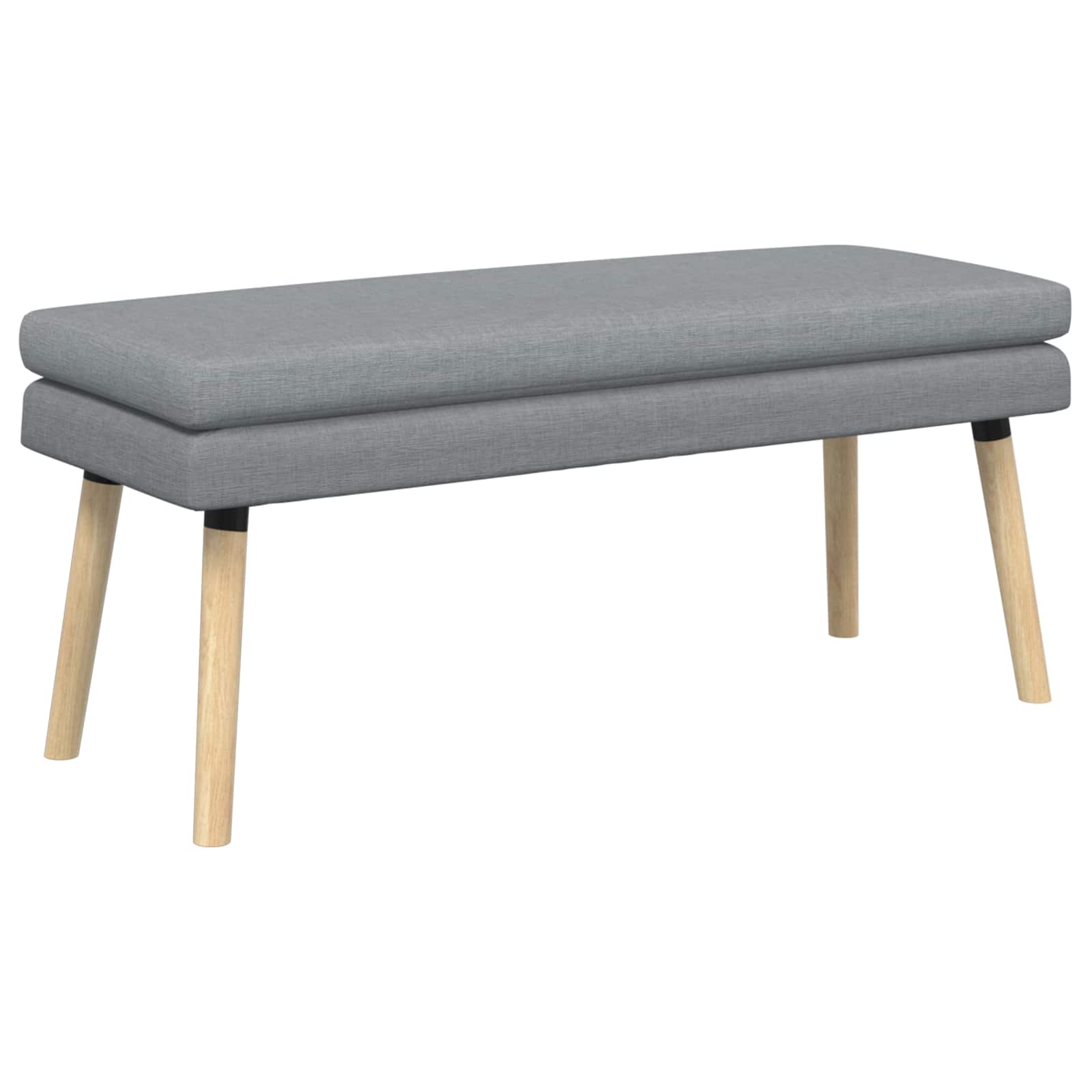 vidaXL Bancă cu două straturi Gri deschis 110 x 40 x 47 cm Țesătură