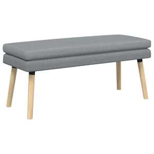 Dvouúrovňová lavice Světle šedá 110 x 40 x 47 cm Textil - obrázek 2