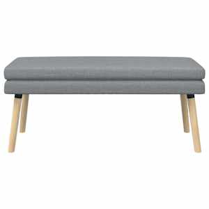 Dvouúrovňová lavice Světle šedá 110 x 40 x 47 cm Textil - obrázek 5