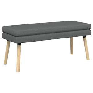 Dvouúrovňová lavice Tmavě šedá 110 x 40 x 47 cm Textil - obrázek 2