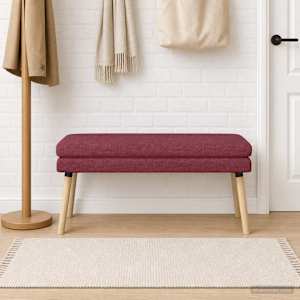 Dvouúrovňová lavice Víno Červené 110 x 40 x 47 cm Textil - obrázek 3