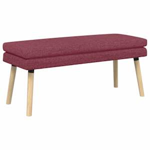 Dvouúrovňová lavice Víno Červené 110 x 40 x 47 cm Textil - obrázek 2