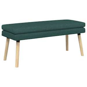Dvouúrovňová lavice Tmavě zelená 110 x 40 x 47 cm Textil - obrázek 2