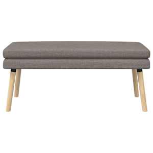 Dvouúrovňová lavice Taupe 110 x 40 x 47 cm Textil - obrázek 5