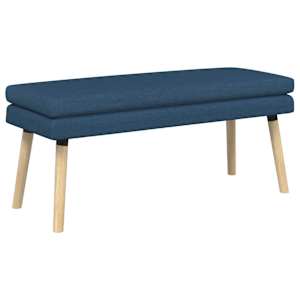 Dvouúrovňová lavice Modrá 110 x 40 x 47 cm Textil - obrázek 2
