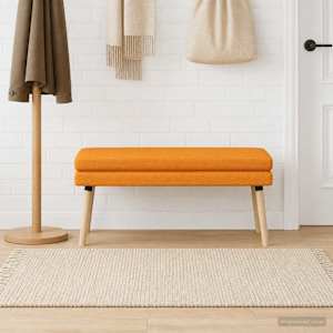 Dvouúrovňová lavice Tmavě žlutá 110 x 40 x 47 cm Textil - obrázek 1