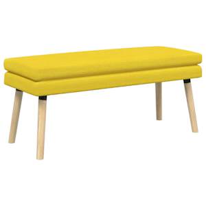 Dvouúrovňová lavice Světlá žlutá 110 x 40 x 47 cm Textil - obrázek 2