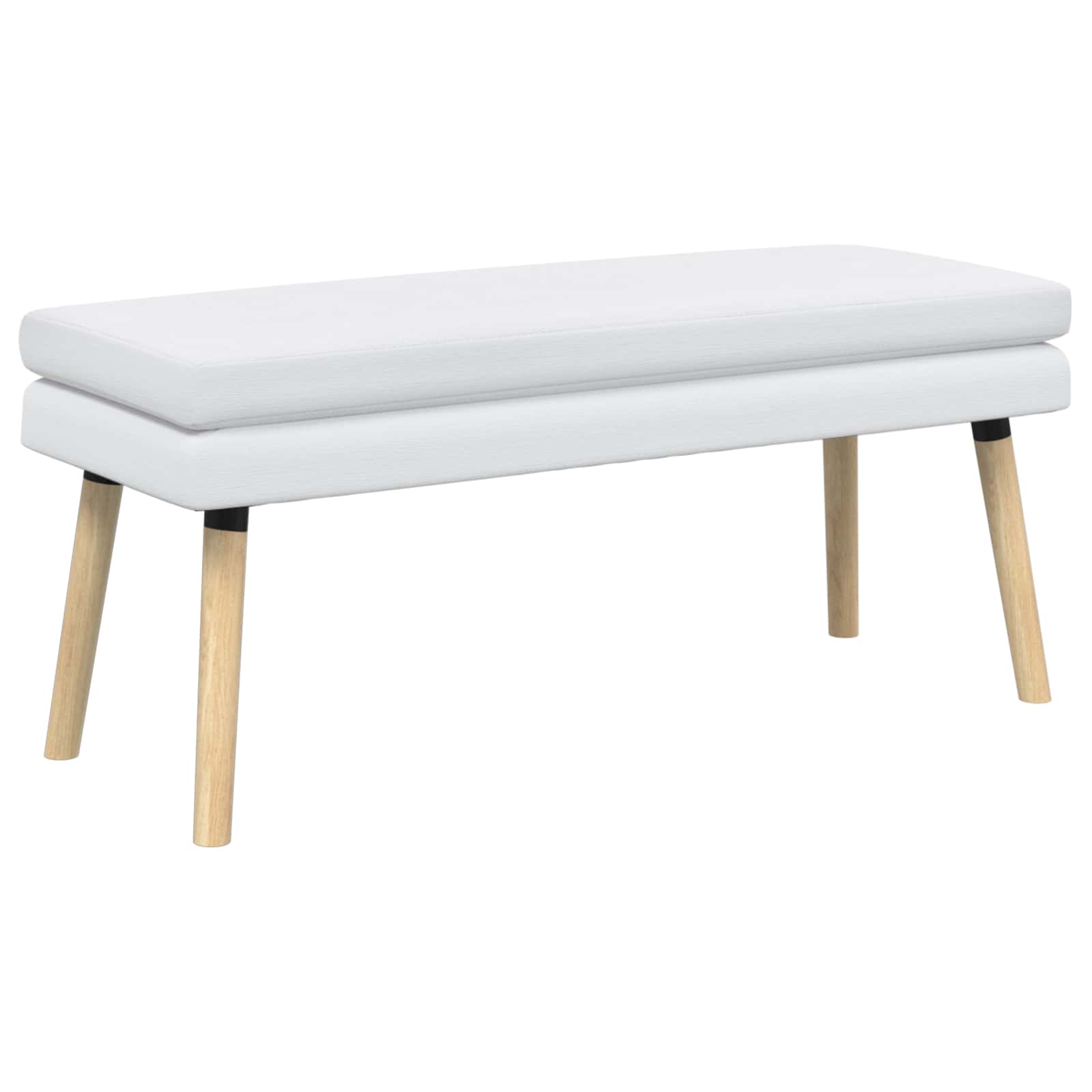 vidaXL Bancă cu două straturi Alb 110 x 40 x 47 cm Țesătură