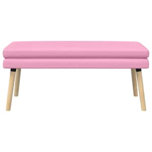 Dvouúrovňová lavice Růžová 110 x 40 x 47 cm Textil - obrázek 5