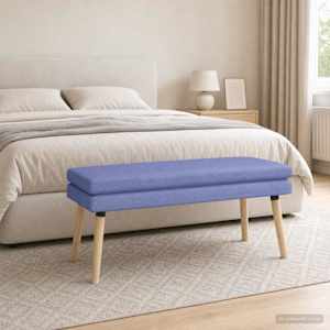 Dvojna klop Jeans modra 110 x 40 x 47 cm Blago