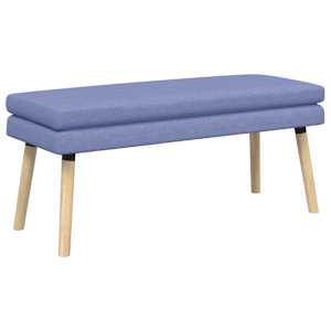 Dvouúrovňová lavice Modrá džínovina 110 x 40 x 47 cm Textil - obrázek 2
