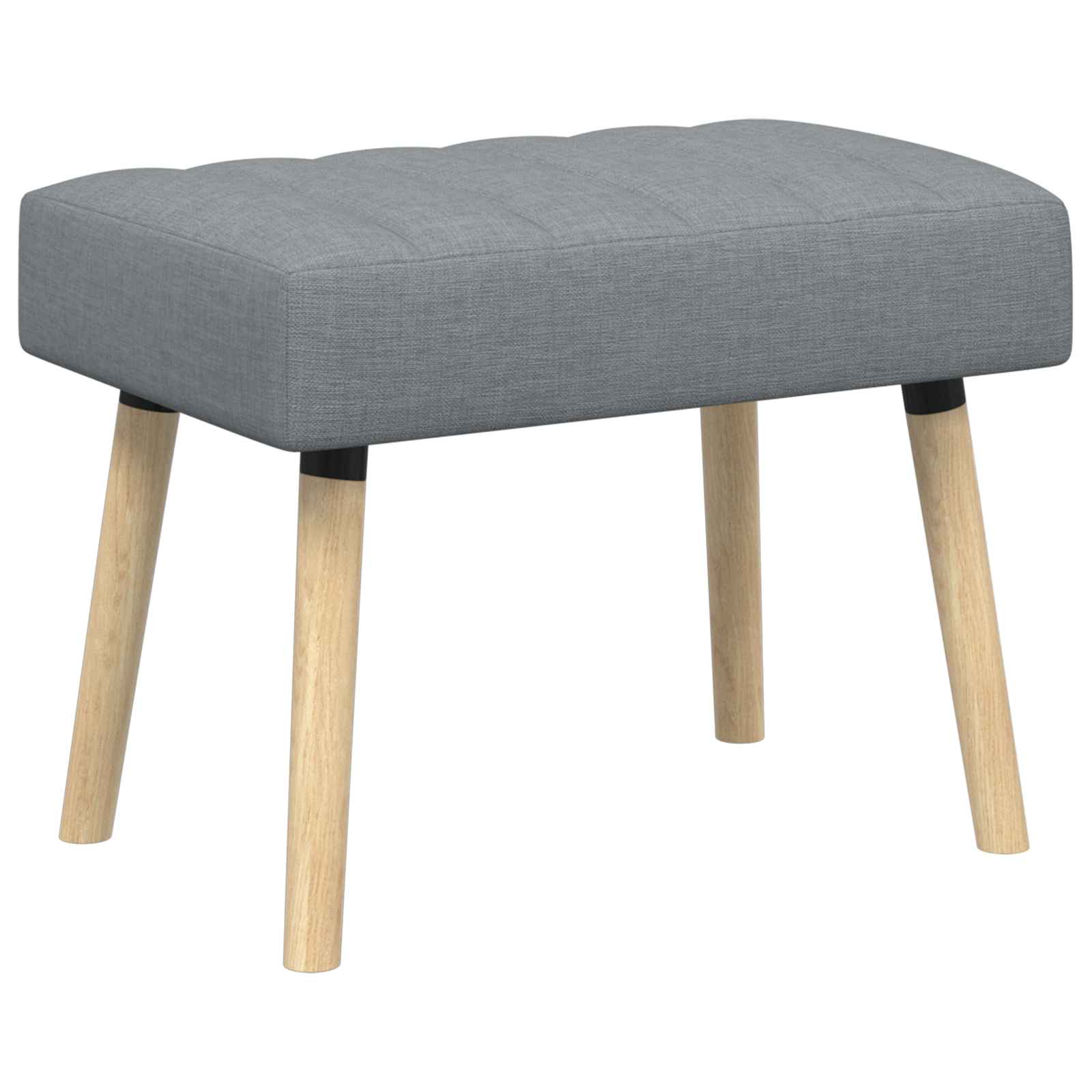 vidaXL Bancă cu tapițare canelată Gri deschis 60 x 40 x 45 cm Țesătură