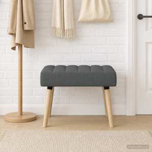 Lavice s kanálovým prošíváním Tmavě šedá 60 x 40 x 45 cm Textil - obrázek 3