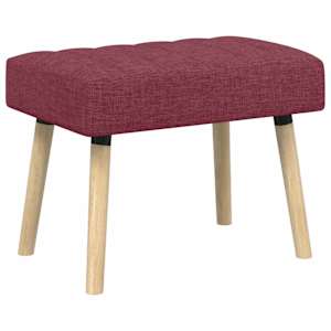 vidaXL Kanaliga pehmendatud pink Veinpunane 60 x 40 x 45 cm kangas