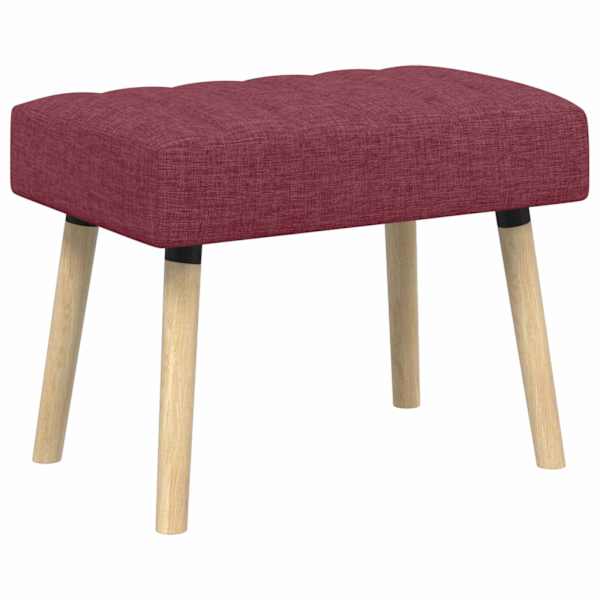 vidaXL Kanaliga pehmendatud pink Veinpunane 60 x 40 x 45 cm kangas