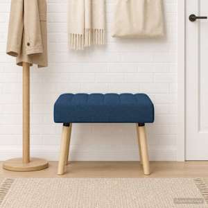 Lavice s kanálovým prošíváním Modrá 60 x 40 x 45 cm Textil - obrázek 5
