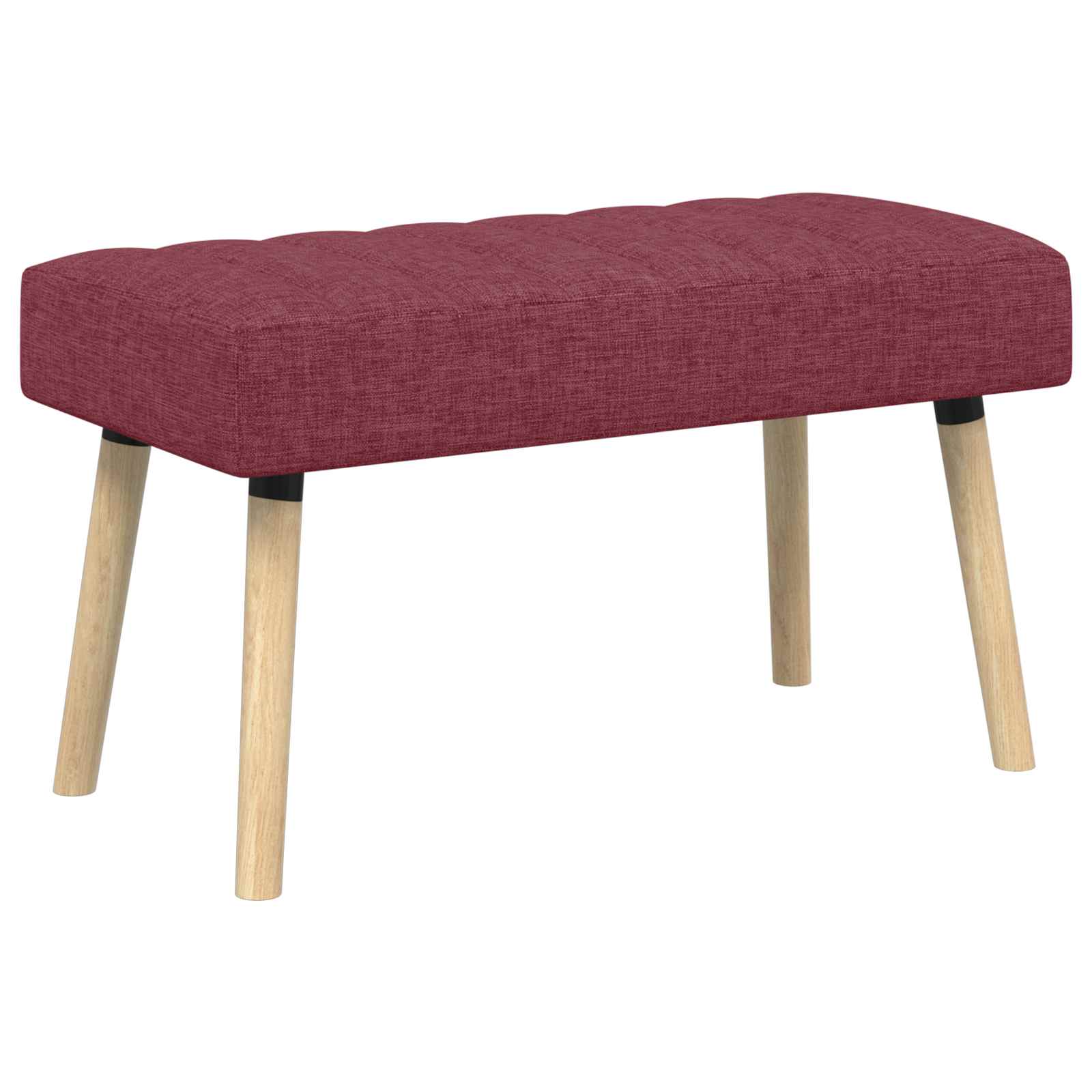 vidaXL Bancă cu tapițare canelată Roșu Vin 80 x 40 x 46 cm Țesătură