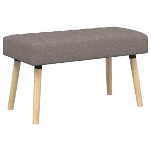 Lavice s kanálovým prošíváním Taupe 80 x 40 x 46 cm Textil - obrázek 2