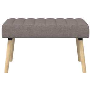 Lavice s kanálovým prošíváním Taupe 80 x 40 x 46 cm Textil - obrázek 5