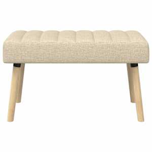 Lavice s kanálovým prošíváním Krémová 80 x 40 x 46 cm Textil - obrázek 5