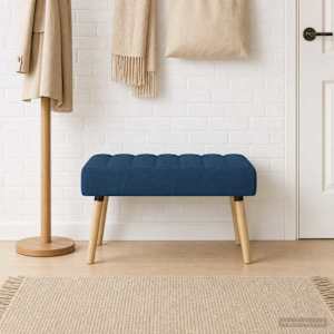Lavice s kanálovým prošíváním Modrá 80 x 40 x 46 cm Textil - obrázek 4