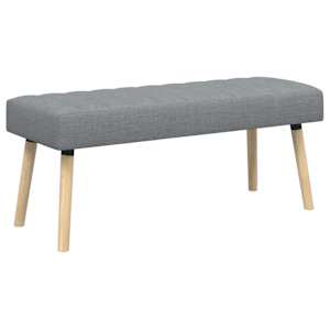 Lavice s kanálovým prošíváním Světle šedá 110 x 40 x 46 cm - obrázek 2