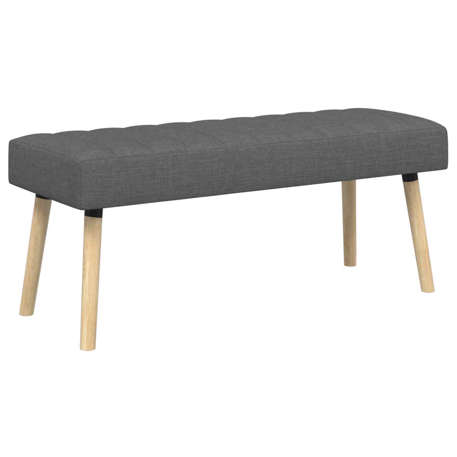 vidaXL Bancă cu tapițare canelată Gri închis 110 x 40 x 46 cm Țesătură
